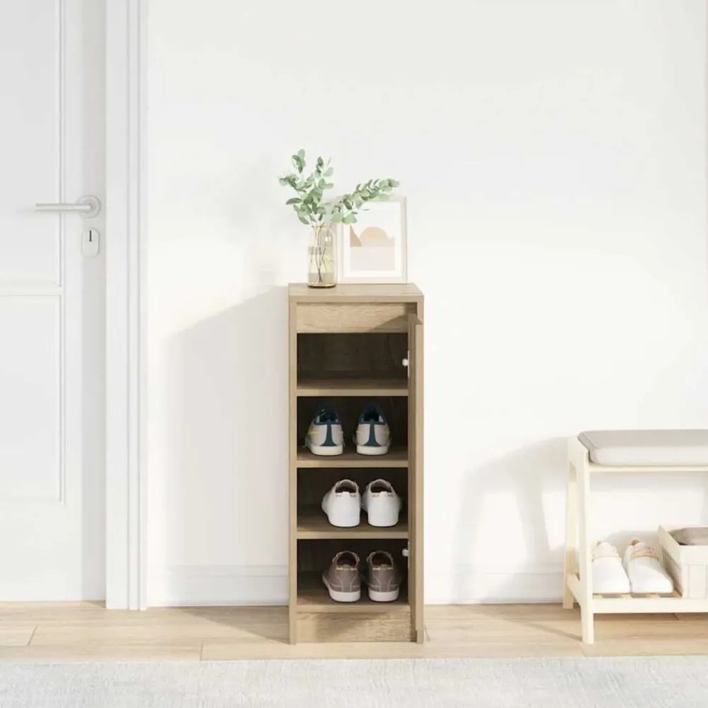 vidaXL Armoire à chaussures chêne sonoma 29,5x34x76 cm bois ingénierie