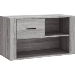 Produits Ménagers-vidaXL Armoire à chaussures 80x35x45 cm Bois d'ingénierie Sonoma gris
