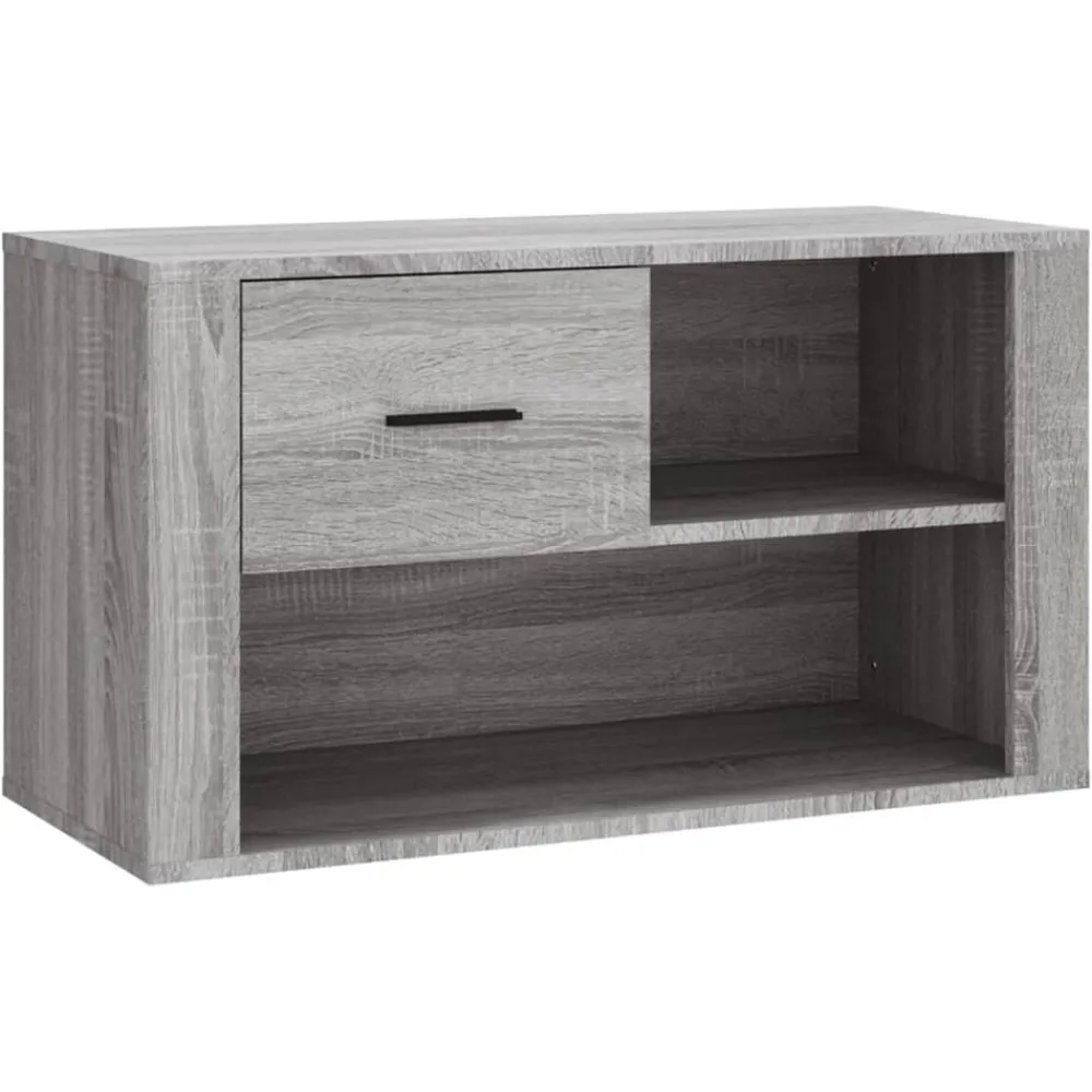 Produits Ménagers-vidaXL Armoire à chaussures 80x35x45 cm Bois d'ingénierie Sonoma gris
