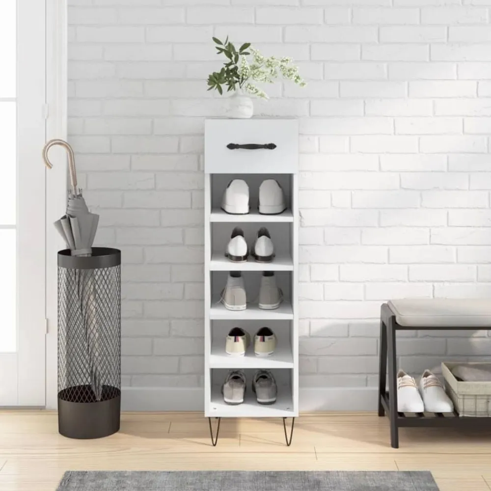 vidaXL Armoire à chaussures 30x35x105 cm bois d'ingénierie