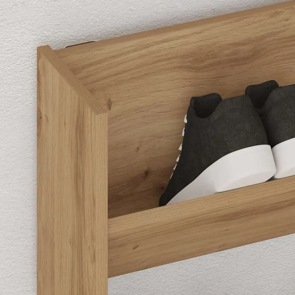 Produits Ménagers-vidaXL Armoire à chaussures murale chêne artisanal bois d'ingénierie chêne artisanal