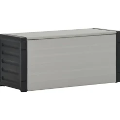 Produits Ménagers-vidaXL Armoire à déchets de jardin Gris 85x34x40 cm