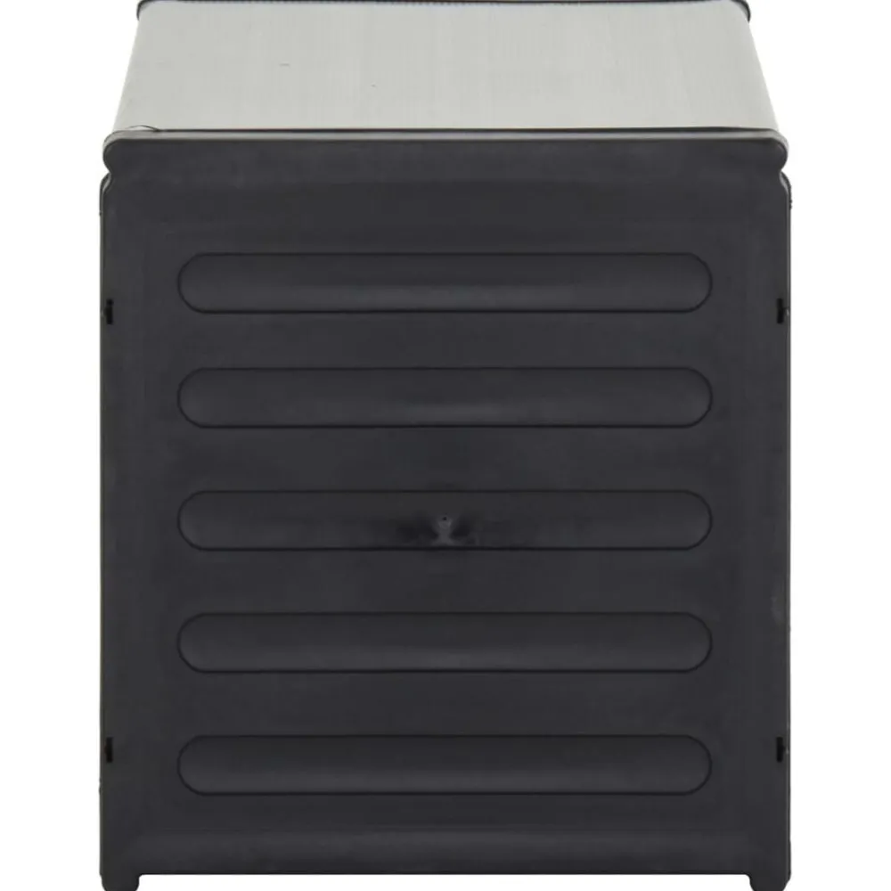 Produits Ménagers-vidaXL Armoire à déchets de jardin Gris 85x34x40 cm