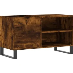 vidaXL Armoire à disques chêne fumé 85x38x48 cm bois d'ingénierie