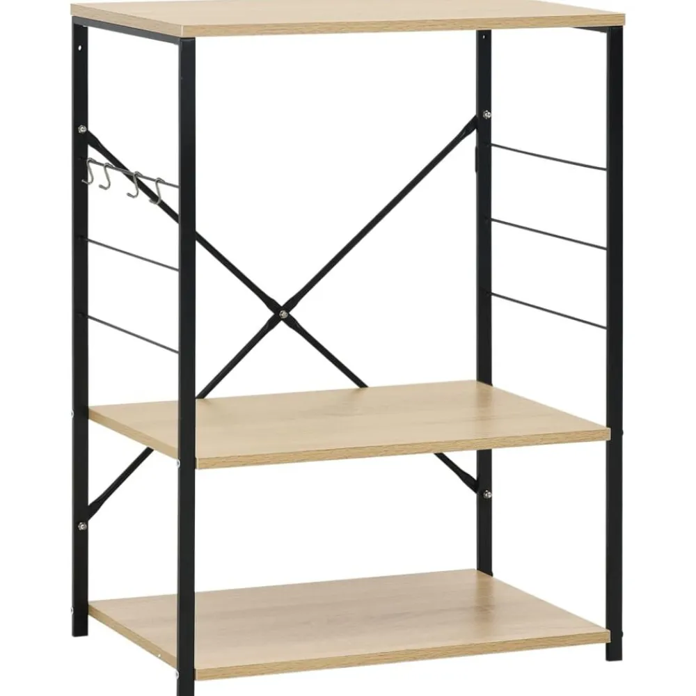 Arts De La Table & Arts Culinaires-vidaXL Armoire à micro-ondes noir et chêne 60x39,6x79,5 cm noir et chêne