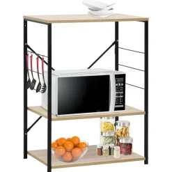 Arts De La Table & Arts Culinaires-vidaXL Armoire à micro-ondes noir et chêne 60x39,6x79,5 cm noir et ch&ecirc;ne