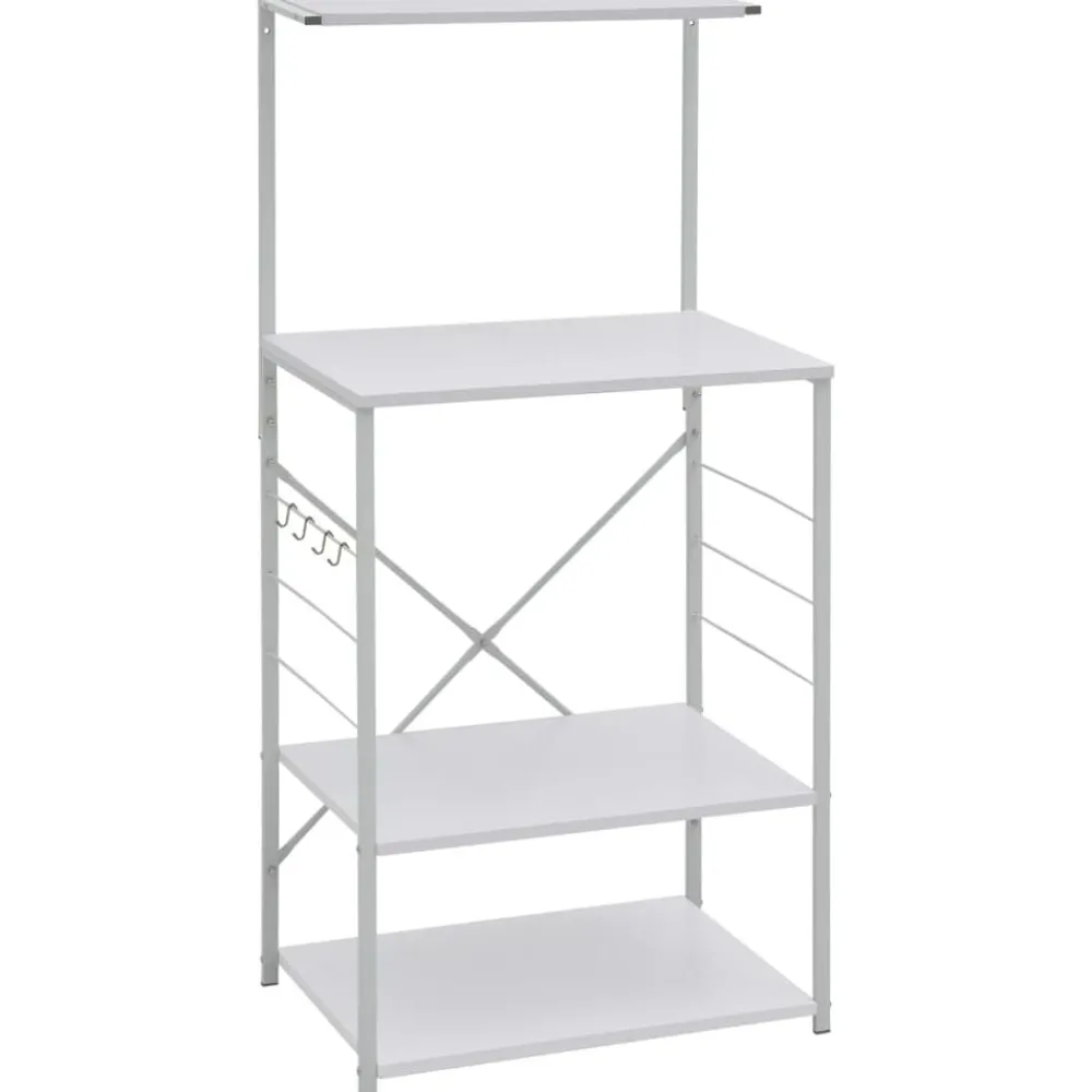 Arts De La Table & Arts Culinaires-vidaXL Armoire à micro-ondes 60x39,6x123 cm Bois d'ingénierie Blanc