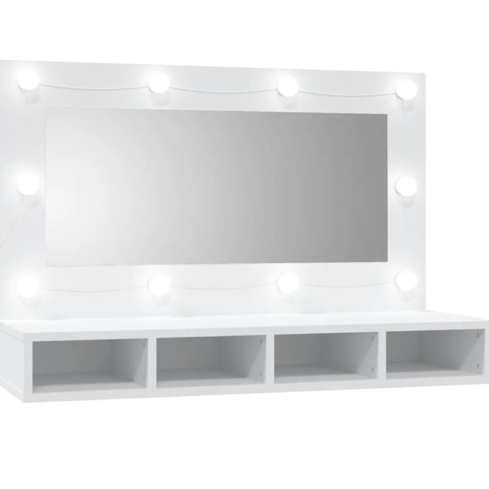 vidaXL Armoire à miroir avec LED 90x31,5x62 cm