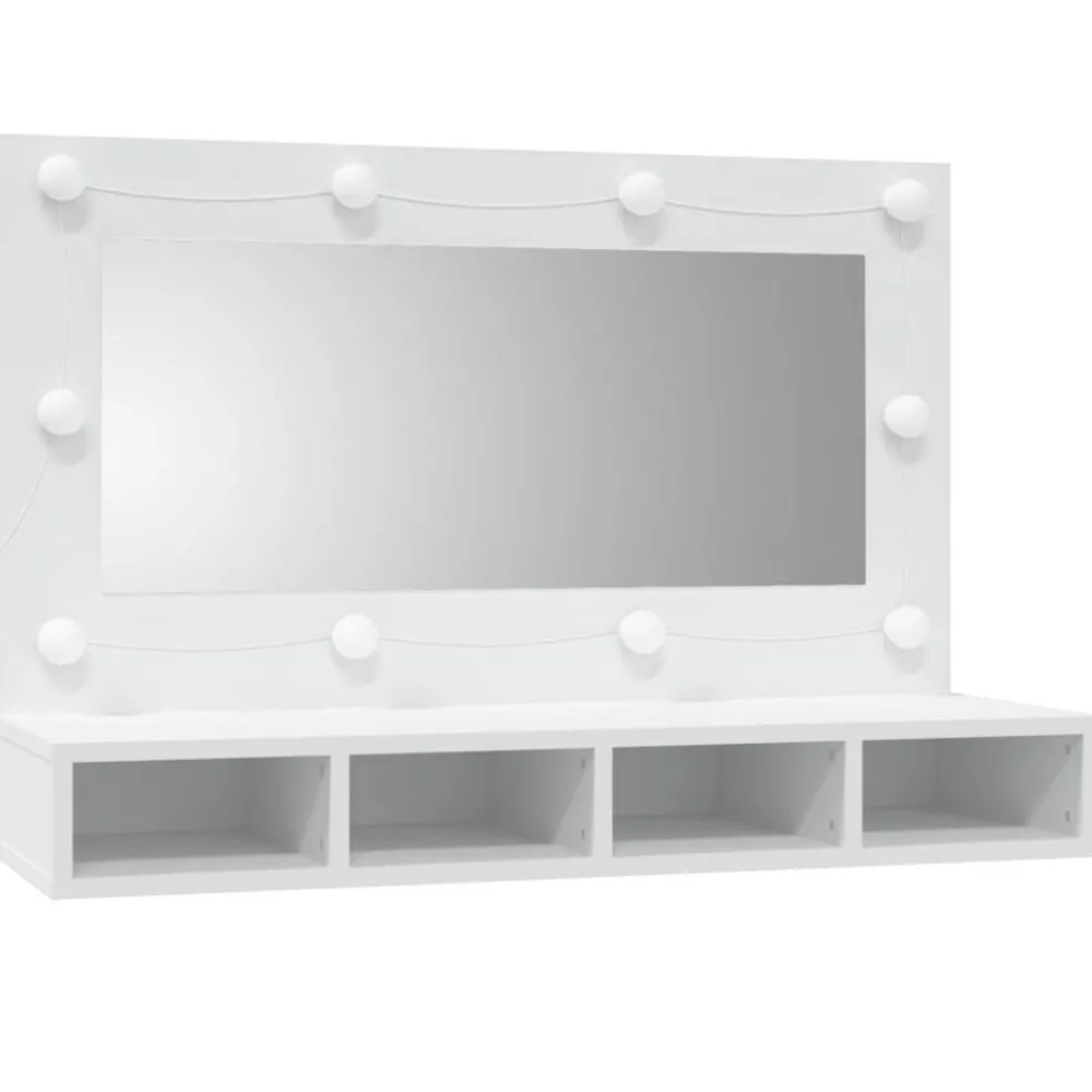 vidaXL Armoire à miroir avec LED 90x31,5x62 cm