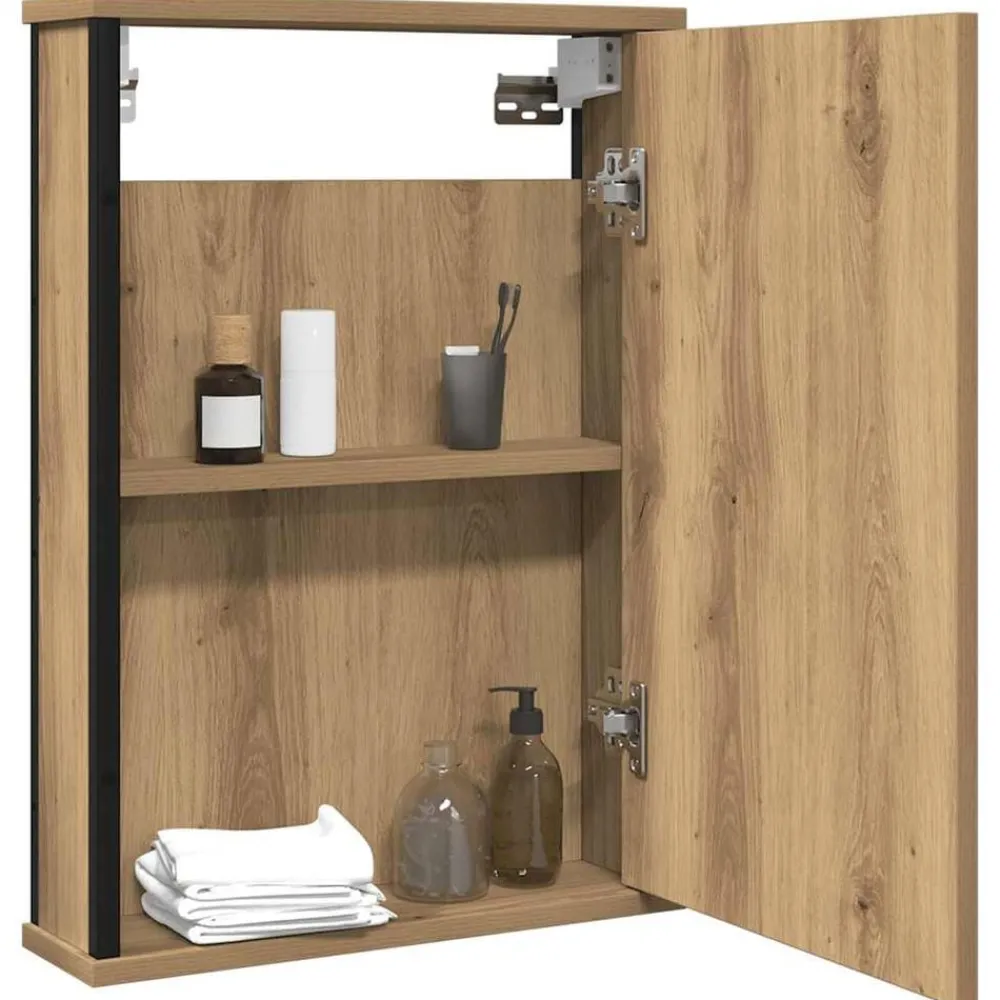 Armoires & Meubles De Rangement-vidaXL Armoire à miroir de salle de bain chêne artisanal 42x12x60 cm chêne artisanal