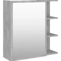 Armoires & Meubles De Rangement-vidaXL Armoire à miroir de salle de bain Bois d’ingénierie Gris béton