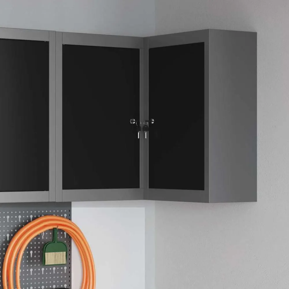 vidaXL Armoire à outils avec étagère et gris 55 x 55 x 55 cm