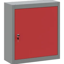 Accessoires De Quincaillerie-vidaXL Armoire à outils avec étagère et Gris 50 x 20 x 55 cm Rouge