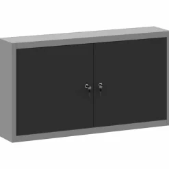 Accessoires De Quincaillerie-vidaXL Armoire à outils avec étagère et gris 50 x 20 x 55 cm Noir