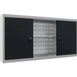 Accessoires De Quincaillerie-vidaXL Armoire à outils murale Style Industriel Métal Gris et noir