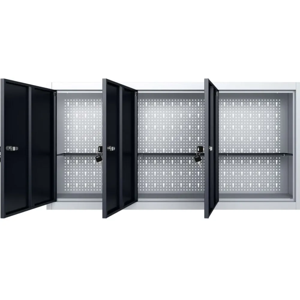 vidaXL Armoire à outils murale Style Industriel Métal Gris et noir