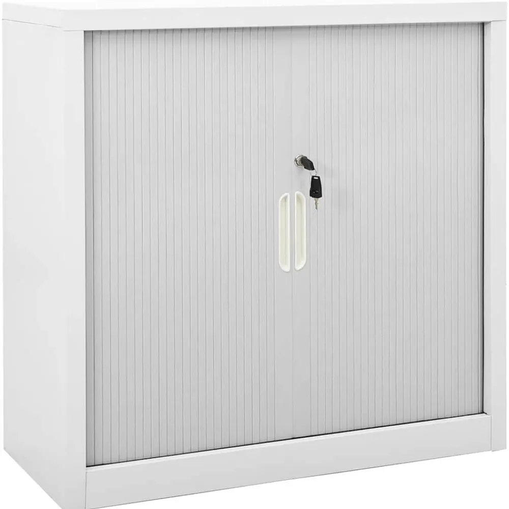 Armoires & Meubles De Rangement-vidaXL Armoire à portes coulissantes 90x40x90 cm Acier Gris