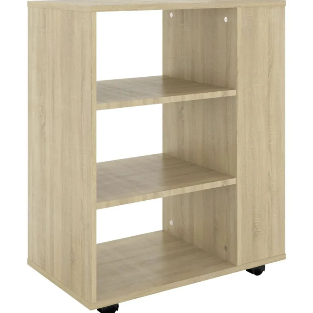 Armoires & Meubles De Rangement-vidaXL Armoire à roulettes Chêne Sonoma 60x35x75 cm Bois d’ingénierie Chêne sonoma