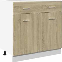 Armoires & Meubles De Rangement-vidaXL Armoire à tiroirs inférieure "Lyon" Chêne Sonoma 80 x 46 x 81,5 cm Bois d'ingénierie Chêne sonoma