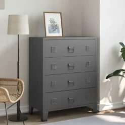 vidaXL Armoire à tiroirs industrielle 78x40x93 cm Métal