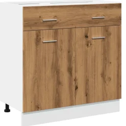 Armoires & Meubles De Rangement-vidaXL Armoire à tiroirs "Lyon" Chêne artisanal 80 x 46 x 81,5 cm Bois d'ingénierie ch&ecirc;ne artisanal