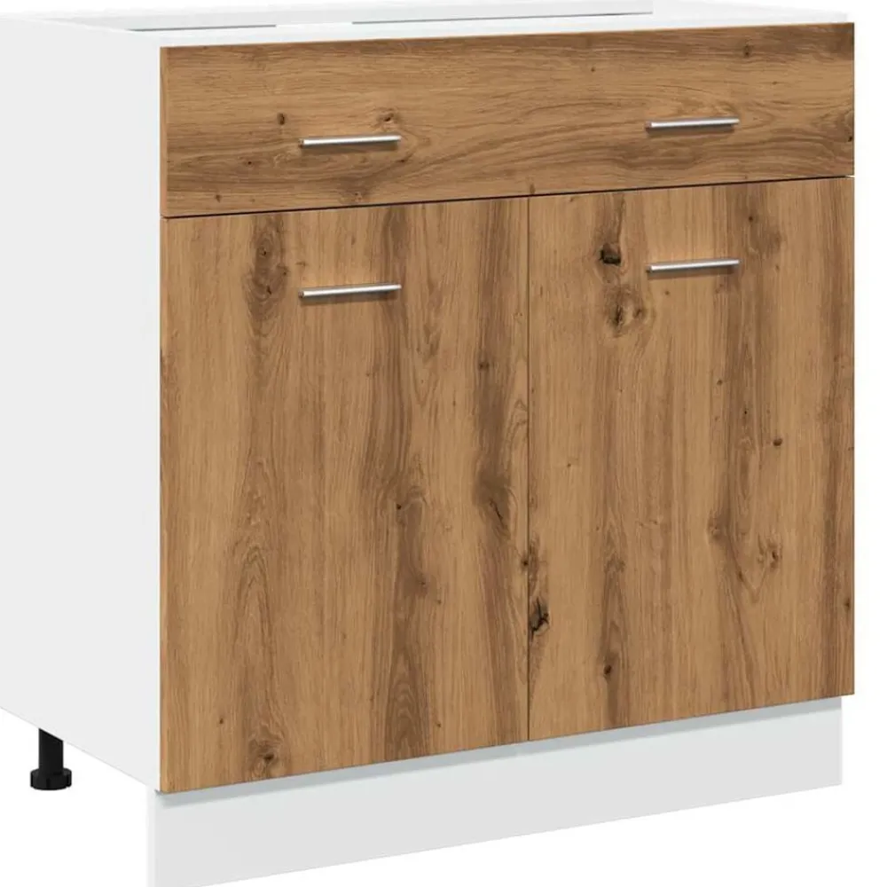 Armoires & Meubles De Rangement-vidaXL Armoire à tiroirs "Lyon" Chêne artisanal 80 x 46 x 81,5 cm Bois d'ingénierie chêne artisanal