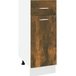 Armoires & Meubles De Rangement-vidaXL Armoire à tiroirs "Lyon" Chêne fumé 30 x 46 x 81,5 cm Bois d'ingénierie Chêne fumé