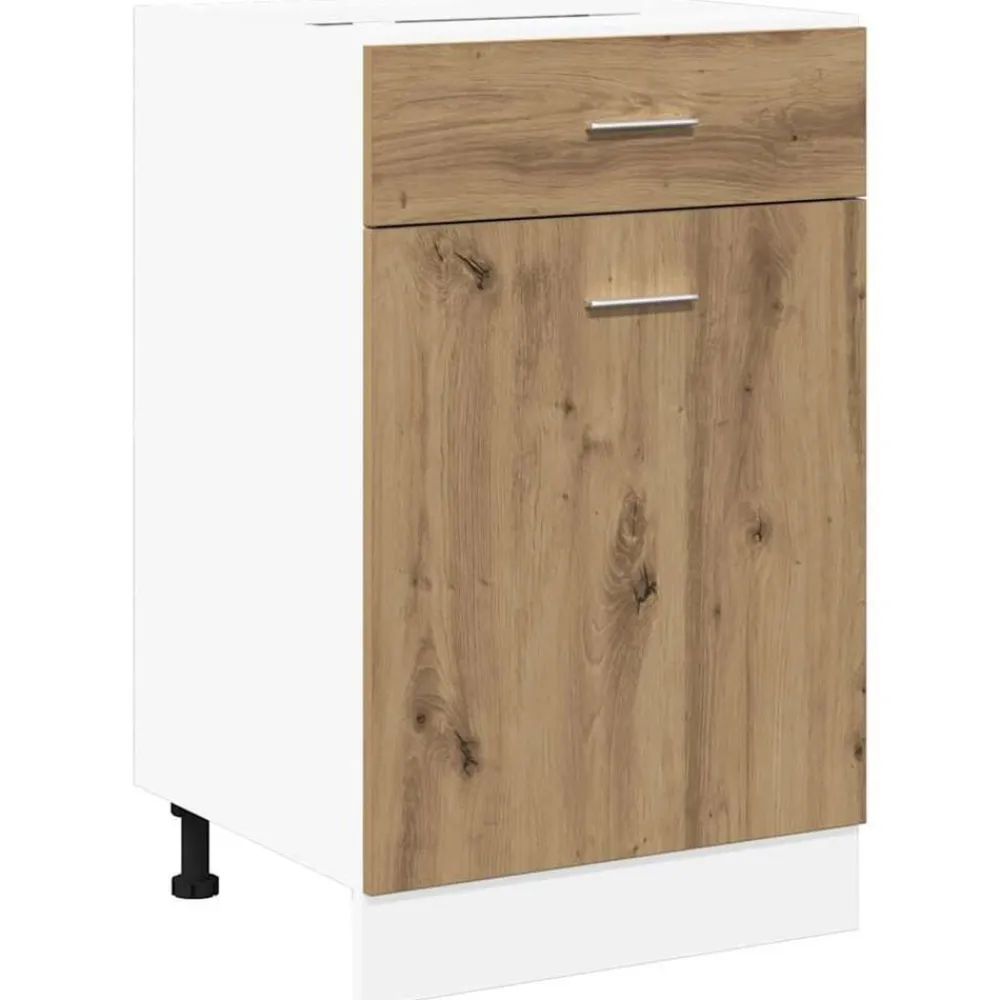 Armoires & Meubles De Rangement-vidaXL Armoire à tiroirs "Lyon" Chêne artisanal 50 x 46 x 81,5 cm Bois d'ingénierie chêne artisanal