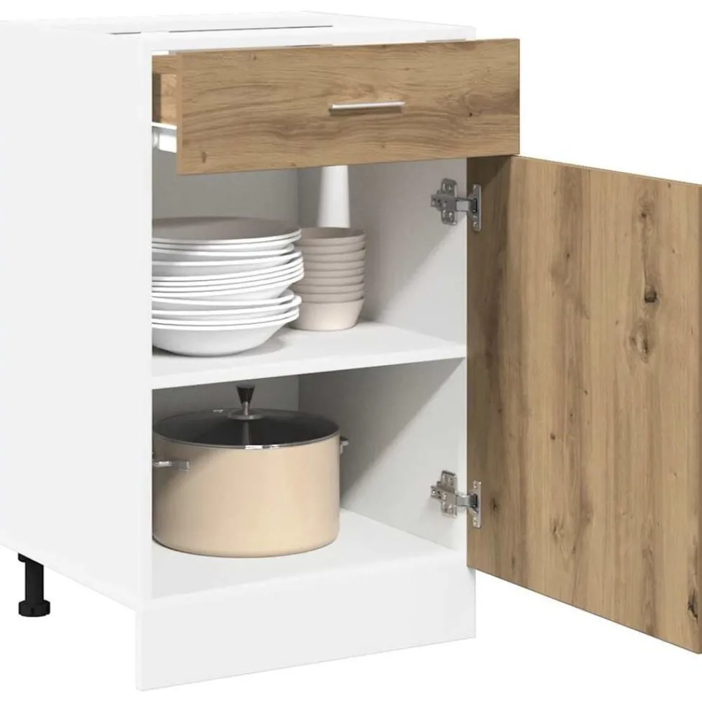 Armoires & Meubles De Rangement-vidaXL Armoire à tiroirs "Lyon" Chêne artisanal 50 x 46 x 81,5 cm Bois d'ingénierie chêne artisanal