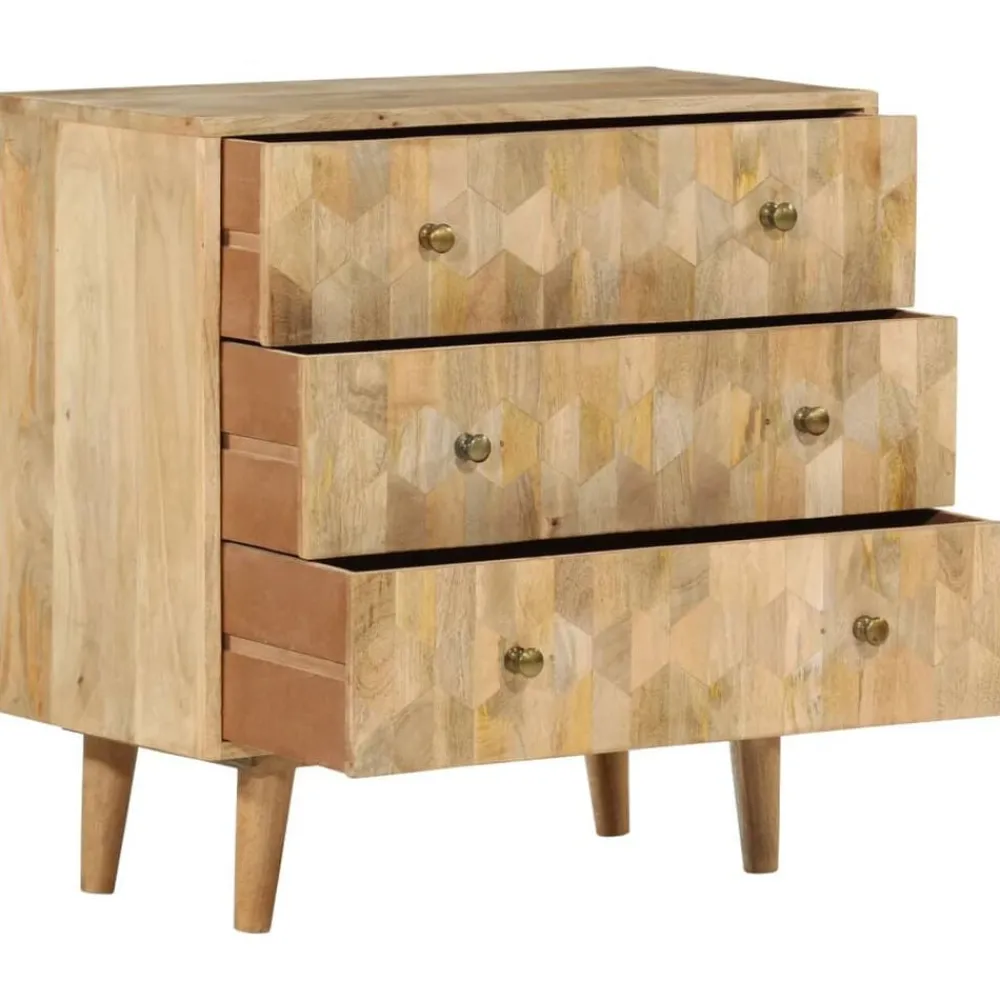 vidaXL Armoire à tiroirs 70x35x70 cm bois massif de manguier