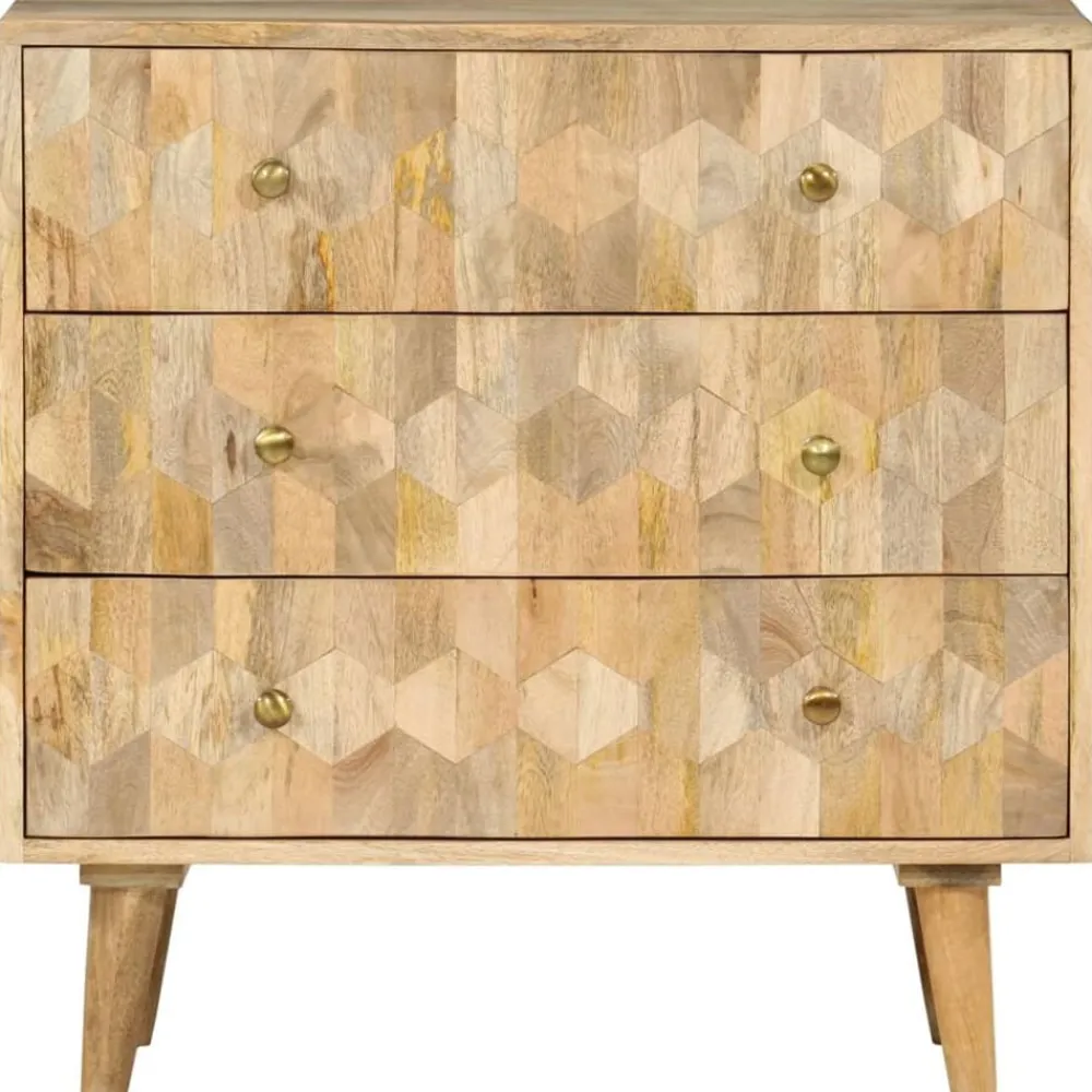 vidaXL Armoire à tiroirs 70x35x70 cm bois massif de manguier