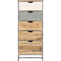 Armoires & Meubles De Rangement-vidaXL Armoire à tiroirs 45x30x105 cm Bois de manguier massif