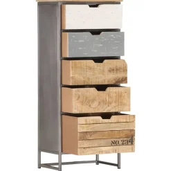 Armoires & Meubles De Rangement-vidaXL Armoire à tiroirs 45x30x105 cm Bois de manguier massif