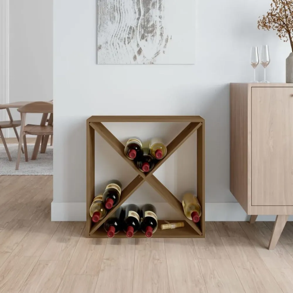 Armoires & Meubles De Rangement-vidaXL Armoire à vin 62x25x62 cm Bois de pin massif marron miel