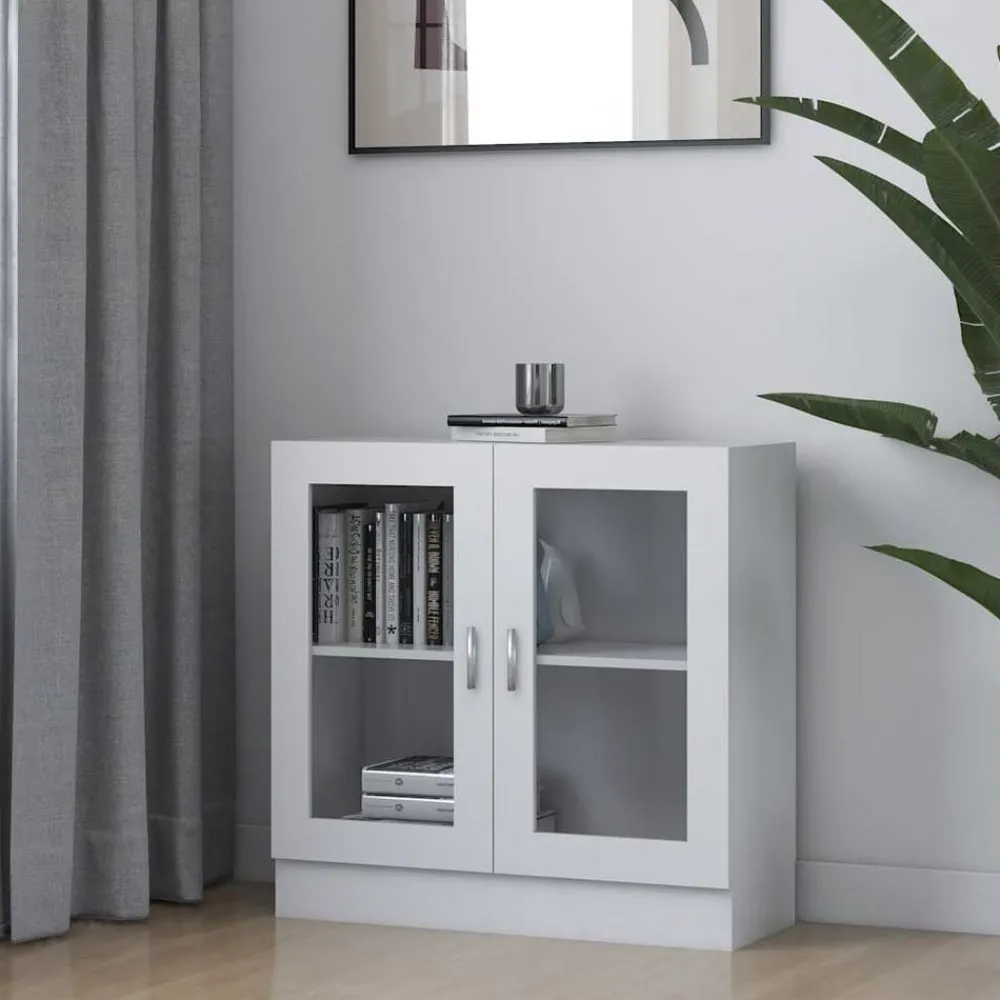 vidaXL Armoire à vitrine 82,5x30,5x80 cm Bois d'ingénierie