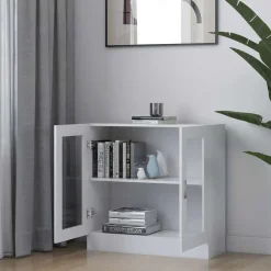 vidaXL Armoire à vitrine 82,5x30,5x80 cm Bois d'ingénierie