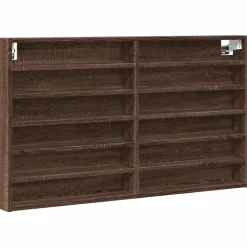 Étagères-vidaXL Armoire à vitrine chêne marron 100x8,5x58 cm bois d'ingénierie Ch&ecirc;ne marron