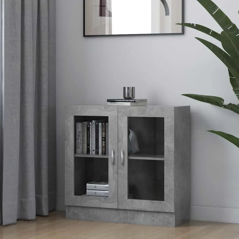 vidaXL Armoire à vitrine 82,5x30,5x80 cm Bois d'ingénierie