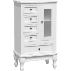 Armoires & Meubles De Rangement-vidaXL Armoire avec 5 tiroirs et 2 étagères Blanc