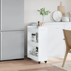 vidaXL Armoire avec roues 60x22x79 cm bois d'ingénierie