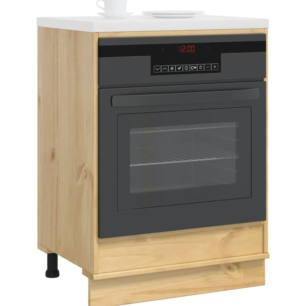 vidaXL Armoire avec stockage SKI Brun Miel 60 x 46 x 81 cm Pin massif