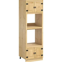 vidaXL Armoire avec étagère SKI Brun Miel 66 x 58 x 207 cm Pin massif