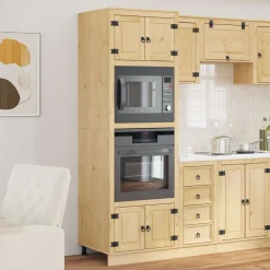 vidaXL Armoire avec étagère SKI Brun Miel 66 x 58 x 207 cm Pin massif