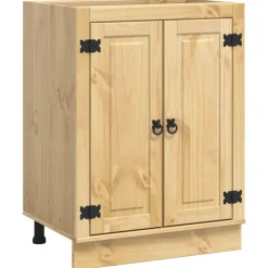 vidaXL Armoire avec étagère SKI Brun Miel 60 x 46 x 81,5 cm Pin massif