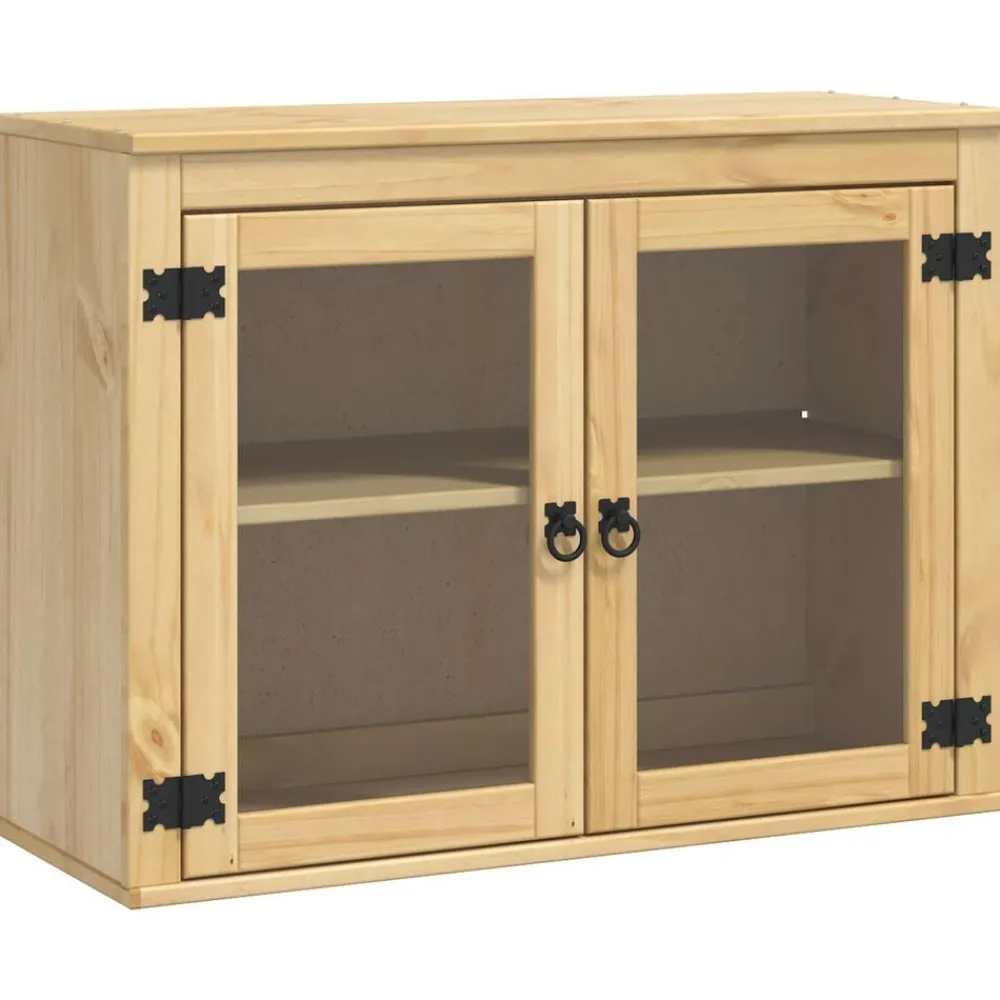 vidaXL Armoire avec étagère SKI Brun Miel 60 x 32 x 40 cm Pin massif