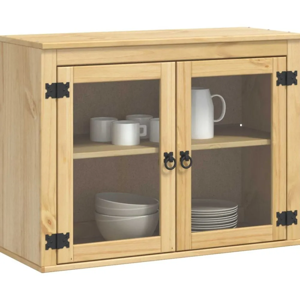 vidaXL Armoire avec étagère SKI Brun Miel 60 x 32 x 40 cm Pin massif