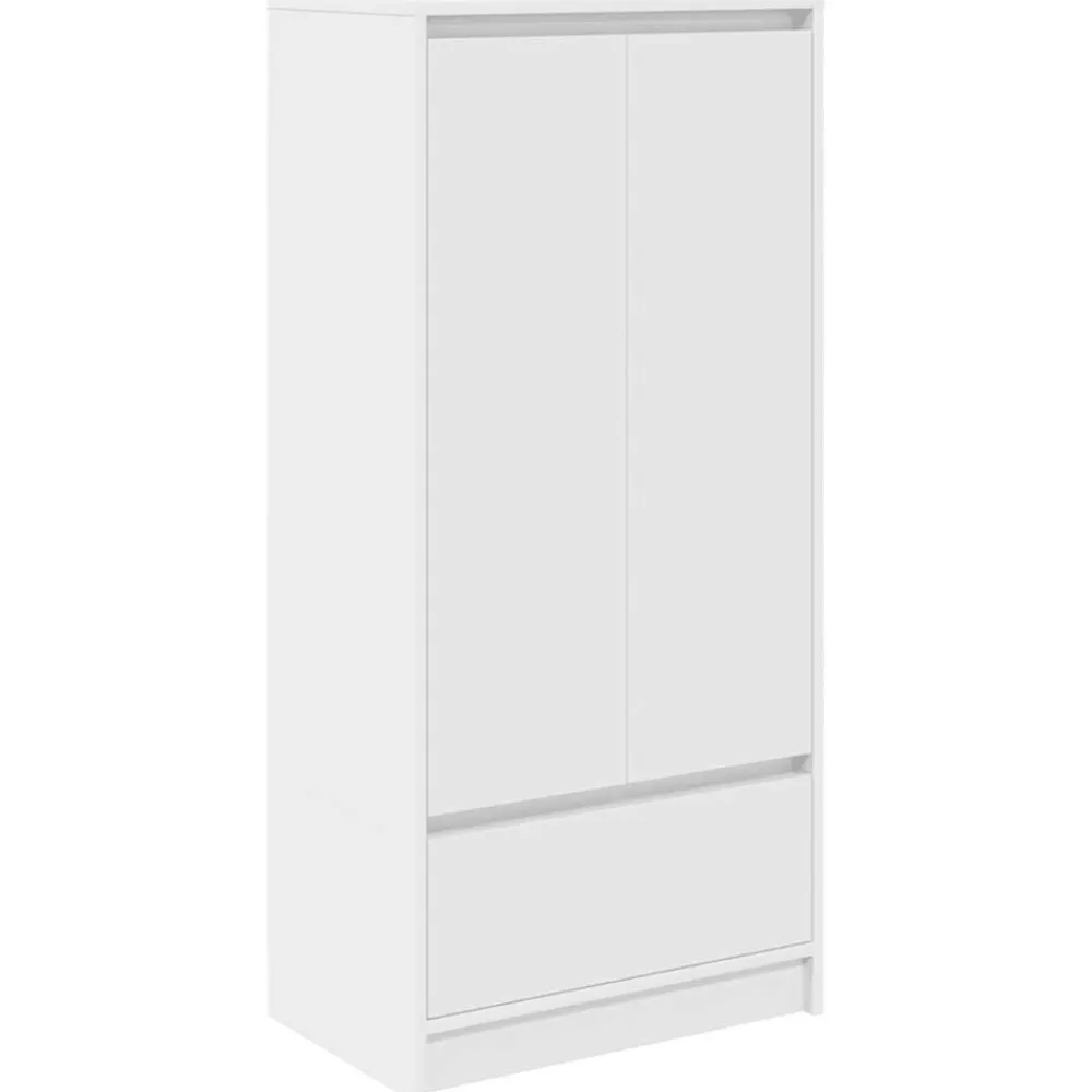 Armoires & Meubles De Rangement-vidaXL Armoire avec tiroir 55,5x34x119,5 cm bois d'ingénierie Blanc