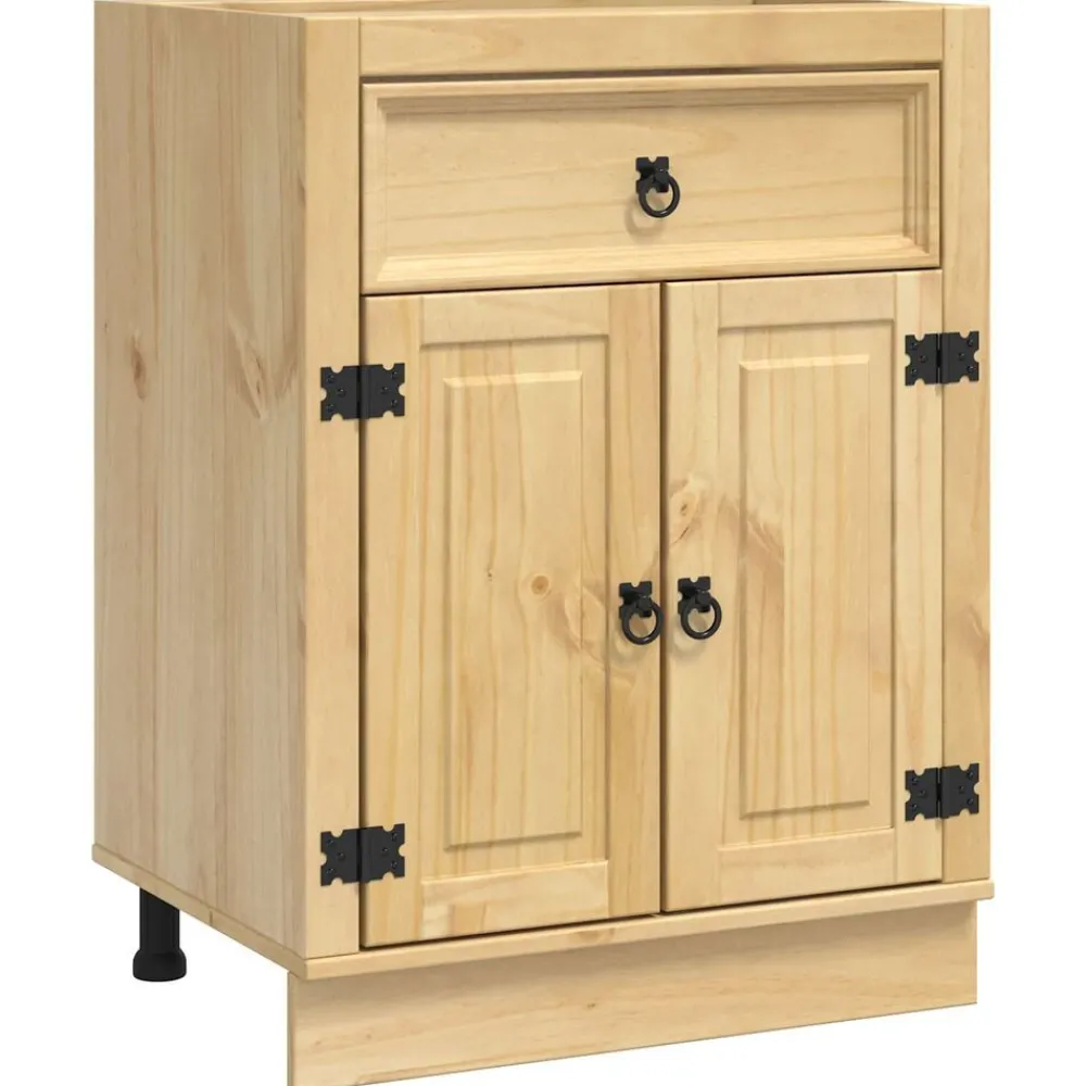 Armoires & Meubles De Rangement-vidaXL Armoire avec tiroir SKI Brun Miel 60 x 46 x 81,5 cm Pin massif