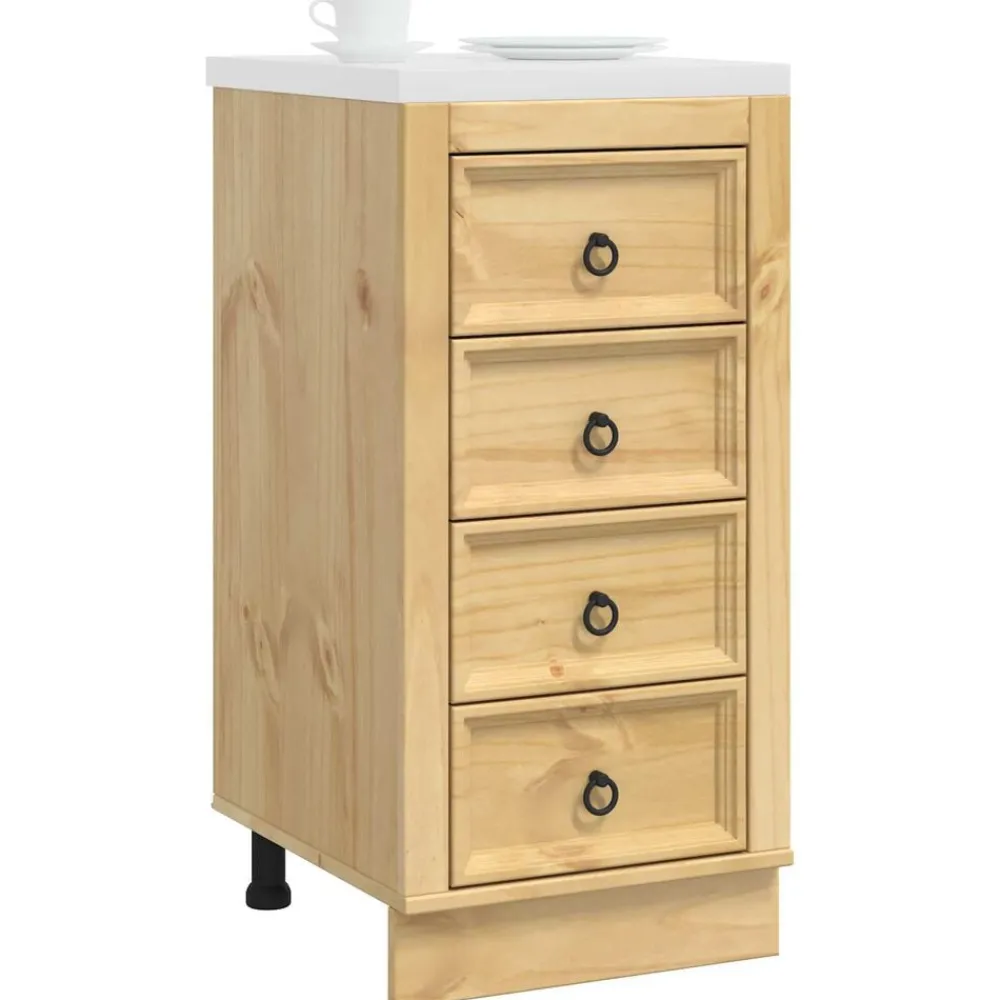 Armoires & Meubles De Rangement-vidaXL Armoire avec tiroir SKI Brun Miel 40 x 46 x 81 cm Pin massif