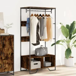 Produits Ménagers-vidaXL Armoire chêne fumé 90x50x180 cm bois d'ingénierie Ch&ecirc;ne fumé